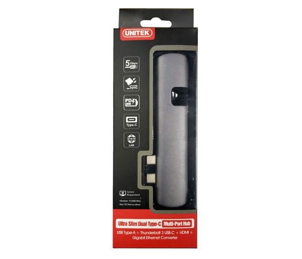 Unitek USB-C - USB, HDMI, RJ-45, Thunderbolt3 - 509646 - zdjęcie 3